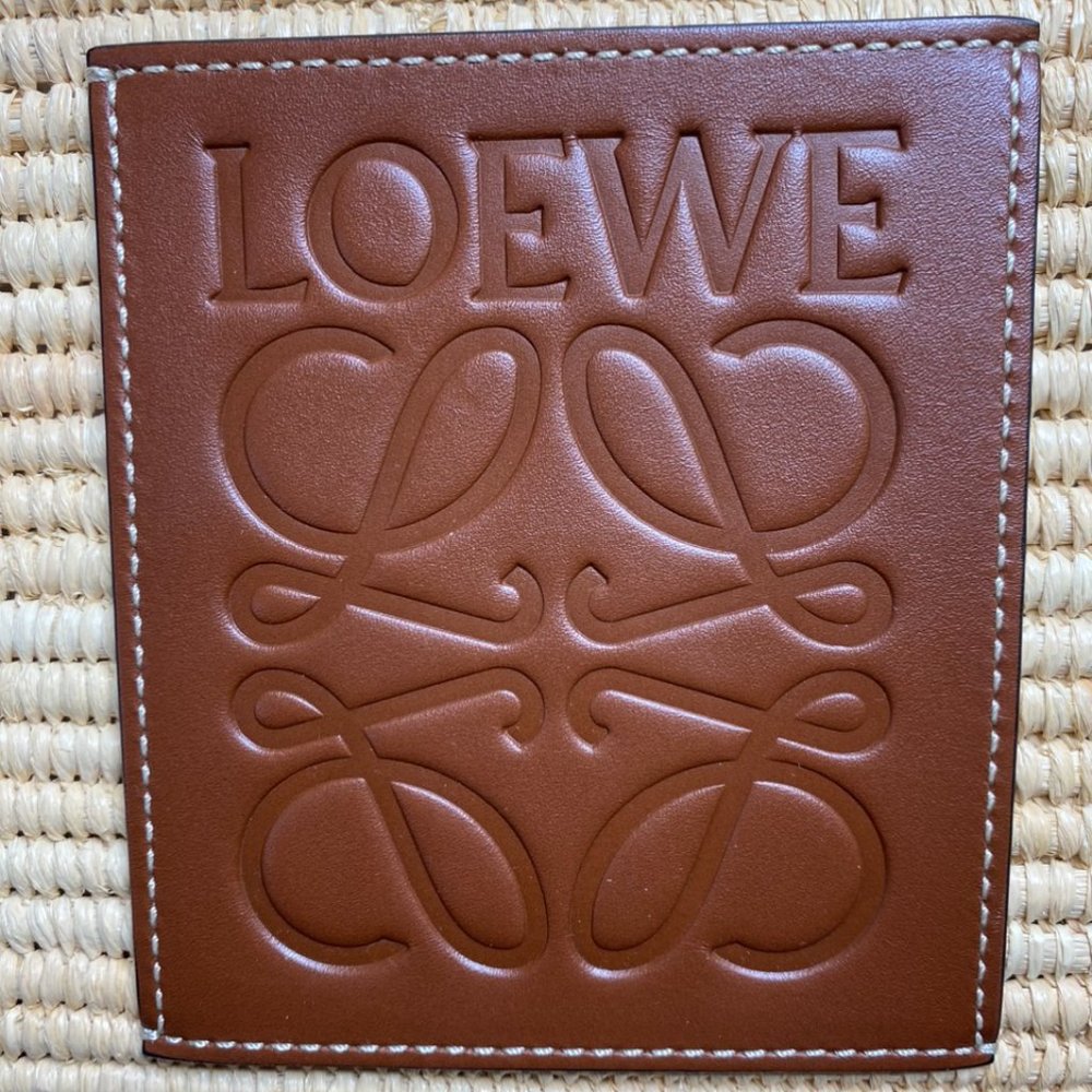 ❌SOLD❌ Loewe Small Square Basket bag in raffia and calfskin - Picture 12 of 12